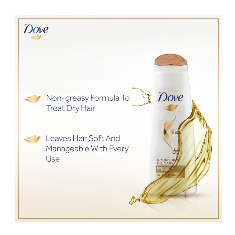 Dove Nourishing Oil Care Shampoo, Frizzy Dry Hair, 175ml